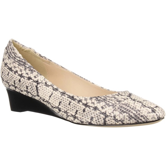 Cole Haan Kathryn Snake Print Wedge Pump Heels 8 - Picture 1 of 13